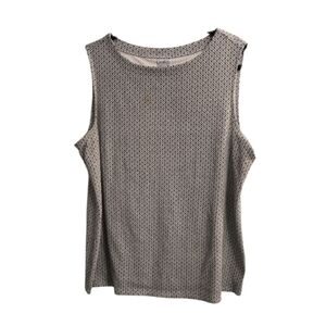 Croft & Barrow The Classic Tank, Black And White Floral Top. Xl